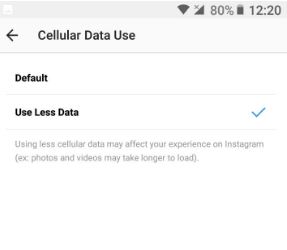 Zmniejsz wykorzystanie danych komórkowych na Instagramie