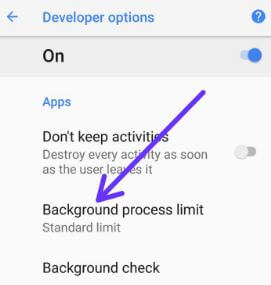 Jak zmienić limit procesów w tle w systemie Android 8.1