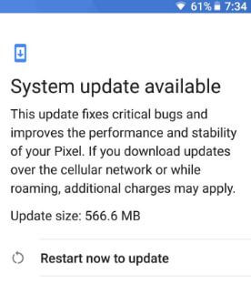 Dostępna aktualizacja systemu Pixel 2 OTA Android 8.1 Oreo