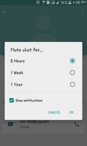 jak wyciszyć czat na WhatsApp