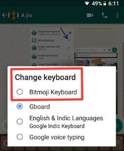 Jak zmienić klawiaturę Bitmoji na telefonie z Androidem