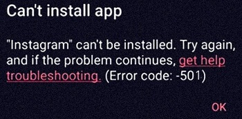 napraw błąd sklepu Google Play 501 w systemie Android