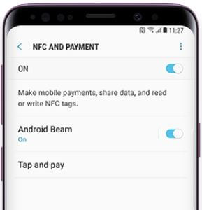 Jak używać NFC do przesyłania plików Galaxy S9 i Galaxy S9 plus